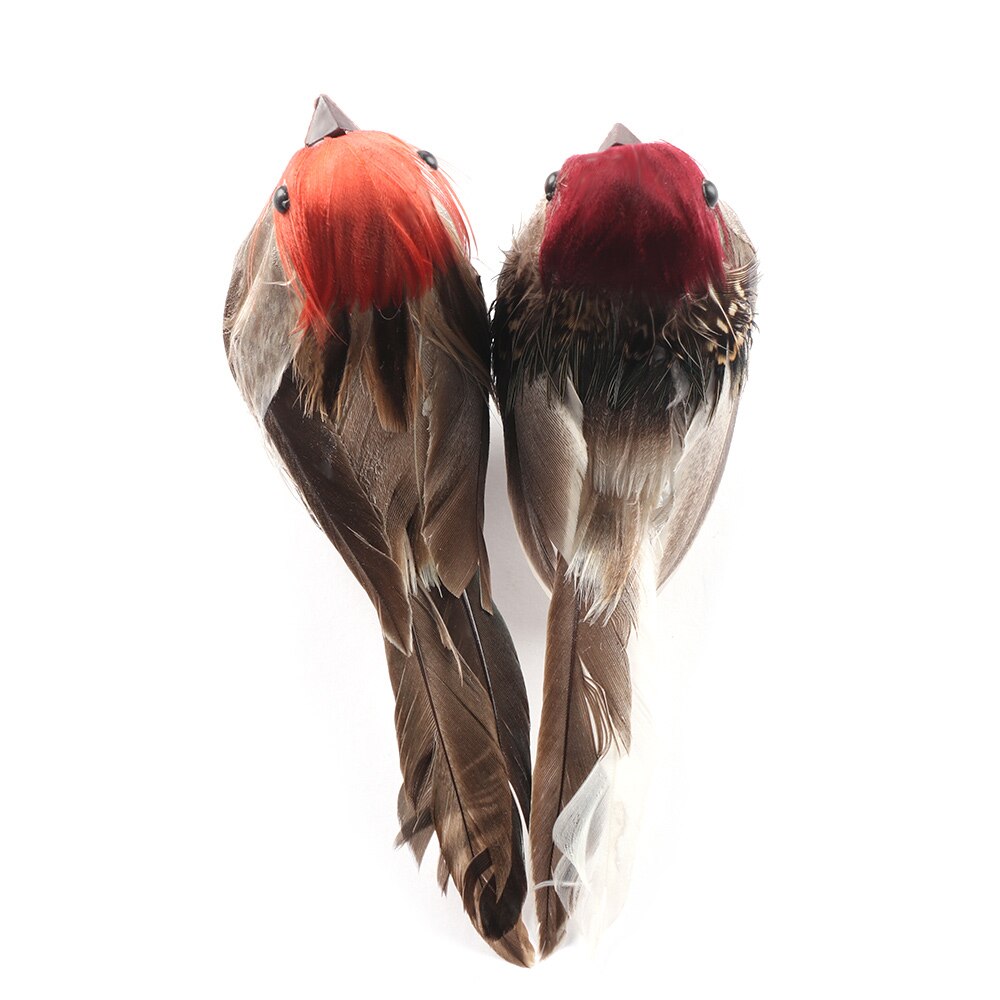 10cm Colorful Feather Simulation Bird Miniature