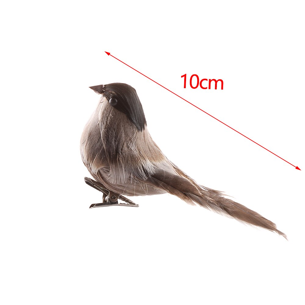 10cm Colorful Feather Simulation Bird Miniature