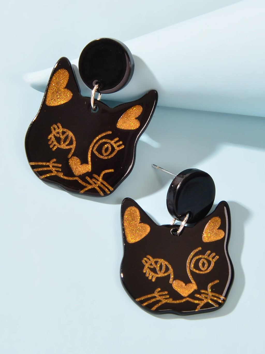 Party Jewellery Gift Black Beige Acrylic Dangle Cute Animal Cartoon