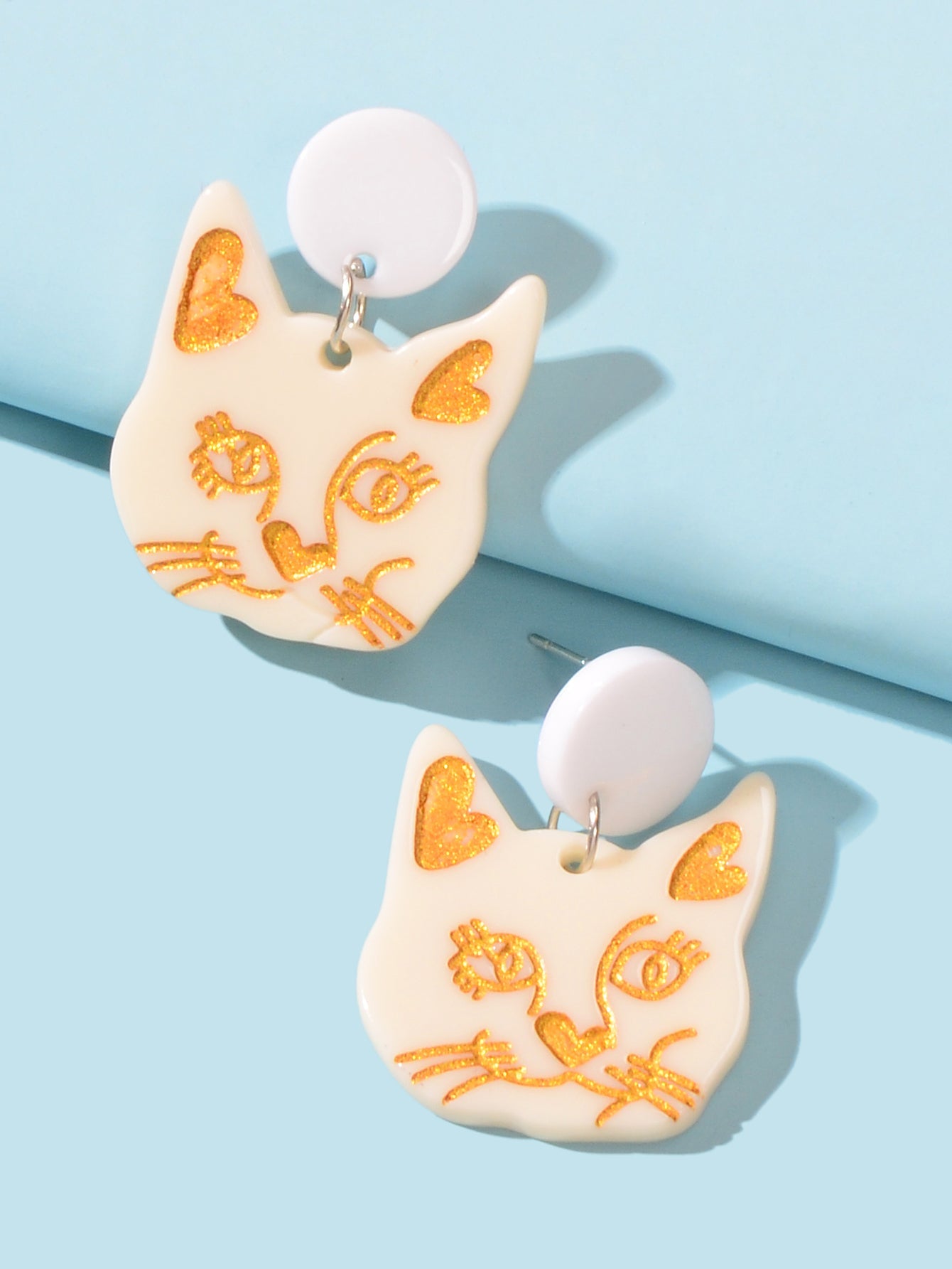 Party Jewellery Gift Black Beige Acrylic Dangle Cute Animal Cartoon